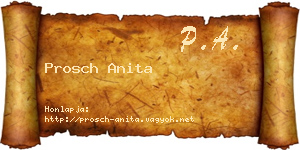 Prosch Anita névjegykártya